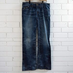 Guess Premium Low Rise Bootcut Jeans Mens 32x32 Distressed Y2K Vintage Denim